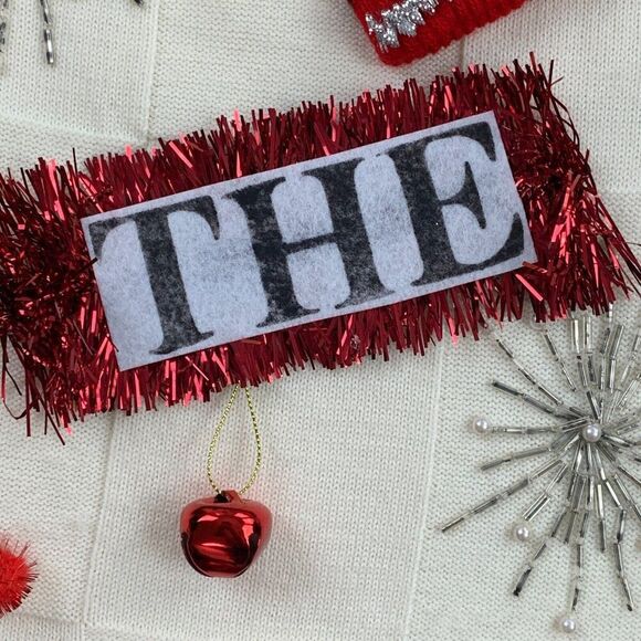 Ugly Christmas Sweater sz S Feel the Joy Sexy Funny Naughty Crafted Unique - Picture 3 of 7